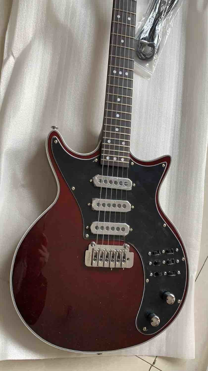 BM01 Brian May wine Red Guitar Black Pickguard 3 pickups Tremolo Bridge 24 Frets custom made Electric Guitars