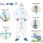 En14126 Microporous SF Overall Protective Clothing PP PE Laminated Full Body