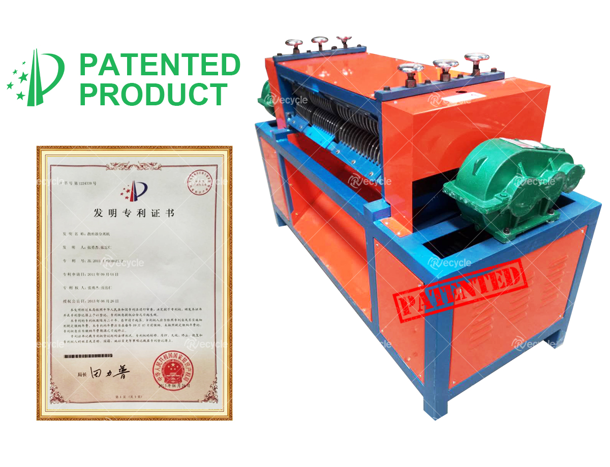 Red Waste Aluminum Copper Radiator Separator Machine AC Radiator Peeling Machine