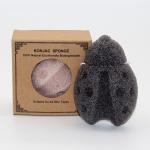 BSCI Scallop Shape Bamboo Charcoal Face Sponge Konjac For Sensitive Skin