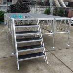 Black and Customized Adjustable Legs Outdoor Assemble Event Stage with