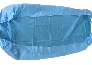 China Clinic Disposable Surgical Drapes Blue Bed Covers With Elastic Fitted Bed Sheets on sale