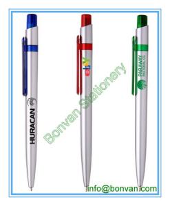 Wholesale silver plastic ball pen,cheap promotion pen for budget consideration from china suppliers