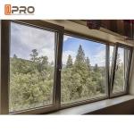 Thermal Break System Aluminium French Tilt And Turn Window With Toughened Glass