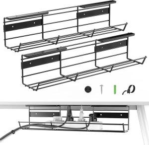 Wholesale Office and Home Standing Desk Cable Tray Basket with Sturdy Metal and Flexible Design from china suppliers