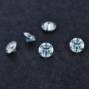 Wholesale Coloured Blue Lab Created Loose Moissanite Gemstones Diamonds 3mm from china suppliers