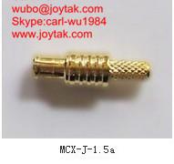 High quality gold plated MCX male streight crimp coaxial connector 50ohm MCX-J-1