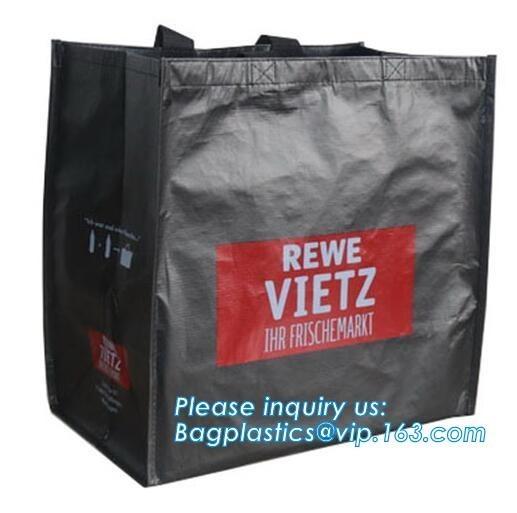 Printed Cotton Casual Tote Canvas Non Woven Bag, Heat seal reusable bag/