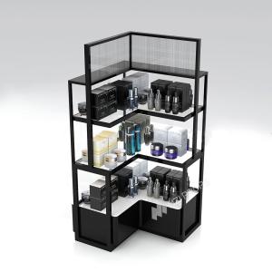 Wholesale Black Spray Painting Display Corner Cabinet Cosmetic Store Design For Skincare Shop Interior And Beauty Store Decoration from china suppliers