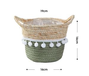 Wholesale Handicraft Natural Seagrass Storage Basket With Handle ECO Friendly Kids Toy Clothes Baskets Storage Home Decoractions from china suppliers