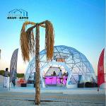 Transparent Geodesic Dome Tent Galvanized Tubes Outside Hotel House Use