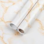 Glossy Marble Self-Adhesive Kitchen Wallpaper For Oil-Proof Ceramic Tile Wall