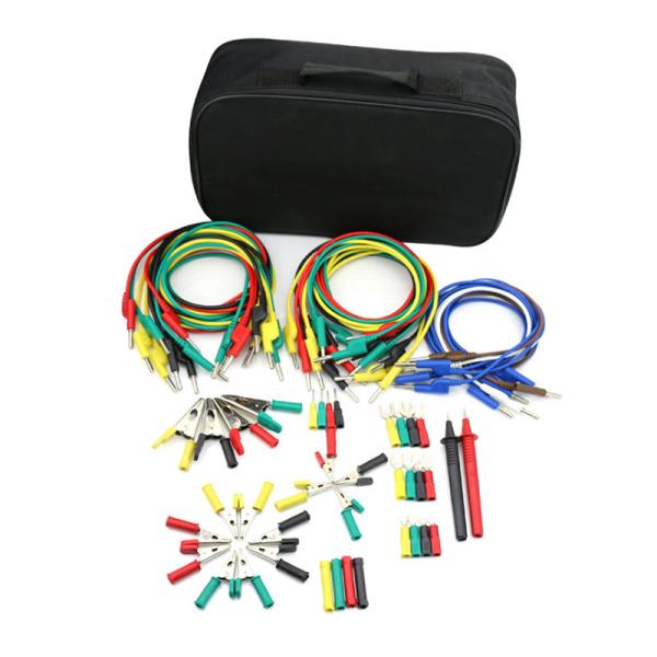 Electronic Multimeter Probe Test Lead Kit Spade Lugs Alligator Clips Banana Pugs