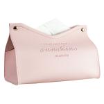 Simple Style Rectangle Custom Luxury Nordic Type PU Leather Gold Paper Tissue