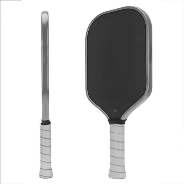 Gray Breathable PU Handle Leather T700 Pickleball Paddle 230g 16mm Thick PP