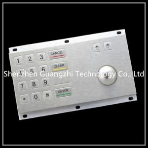 Wholesale Stainless Steel Industrial Keyboard With Trackball For Atm / Kiosk from china suppliers