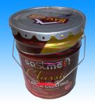18L Paint Pail Bucket Barrel Shaped Metal Tin Bucket With Lid