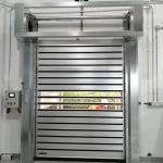 Industrial Exterior Interior Insulated Roll up Security Doors Grey White Brick