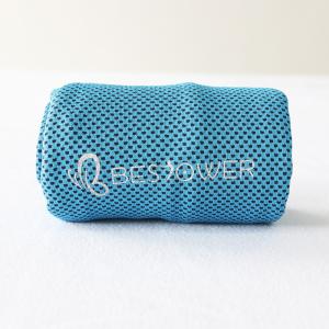 Wholesale Personalized Logo Microfiber Cooling Towel Polyester Fabric Turquoise from china suppliers