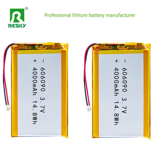 Lithium Ion Polymer Battery Cell 606090 3.7V 7.4V 4000mAh 14.8Wh Rechargeable Li Polymer Battery Pack