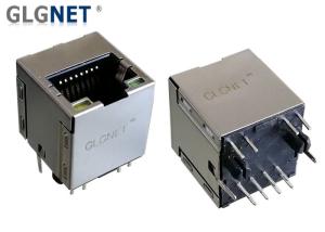 Wholesale Vertical 180 Degrees Rj45 Gigabit Connector Single Port With LED Green Yellow from china suppliers