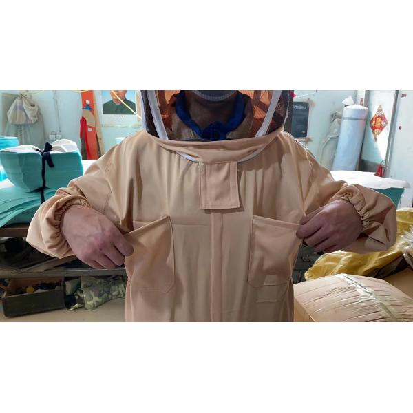 Cotton And Terylene beekeeping protective clothing With Apricot thin pointed hat bee clothes jumpsuit"