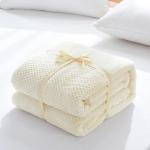 Plain Style Flannel Fleece Sofa and Knee Blanket for Chilly Nights