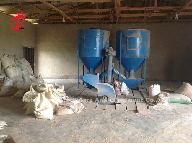 2 Tons Livestock Poultry Feed Machine Vertical Type Feed Mixer And Grinder Machine Emily