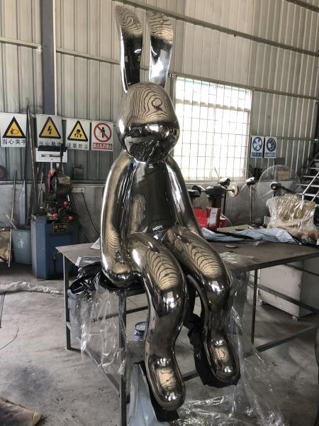 2020 Mirror Stainless Steel Rabbit Elk Moose Wapiti Sculpture Fabrication For
