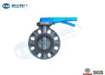 Industrial PVC Material Wafer Butterfly Valve ANSI 150 With Latch Handle