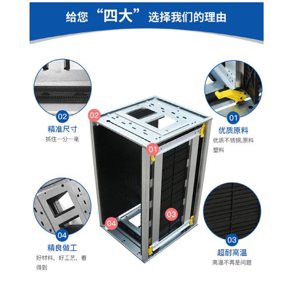 Black 109Ω ESD PCB Magazine Rack 250mm Right To Left Customize