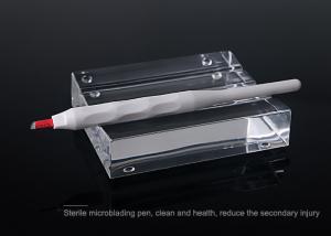 Wholesale #12 Blade Oval White Disposable Manual Tattoo Pen Permanent Makeup Eyebrow Hand Tool from china suppliers