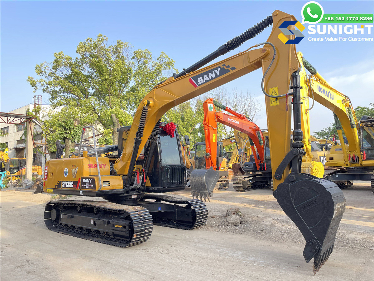 Used SANY Sy135CPro Excavator with Nice Condition China Original Machine Core Components Include Motor and Gearbox