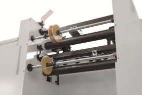 High Speed Automatic Hot Foil Stamping Machine Max. Stamping Range 103*730mm 5 Foil Rollers