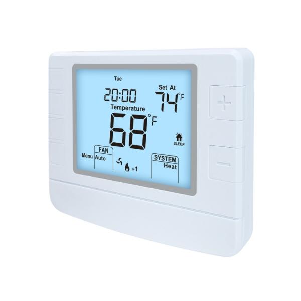 Riseem 24V White Digital Room Thermostat, Heating and cooling Adjustment