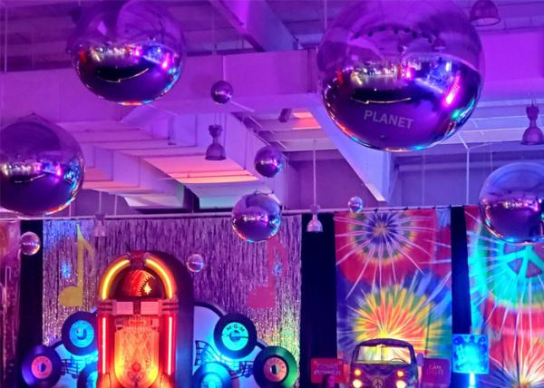 Giant Double Layer Sliver PVC Inflatable Mirror Ball Inflatble Mirror Balloon