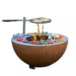 Portable Pizza Oven Corten Steel Bbq Grill Easily Assembled Outdoor