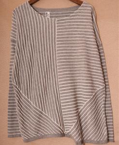 Wholesale Ladies Cool Fashion Sweaters Irregular Stripes fashion and casual from china suppliers