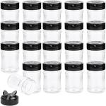 Cylinder 280ml Clear Plastic Pet Spice Jar Customized Color