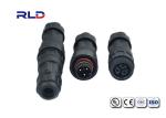 Three Pin / Pole Socket Waterproof Circular Connectors Solder Assembly Mount