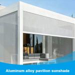 Gatehouse open-air sun room Outdoor canopy flipped louver gazebo shed four