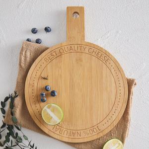 Wholesale Organic Round Bamboo Cutting Board With Hole And Handle from china suppliers