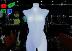 China 82cm High Illuminated Plastic Female Mannequin Torso on sale