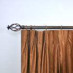 25/28mm diameter Metal black crownshape custom curtain rod finials single