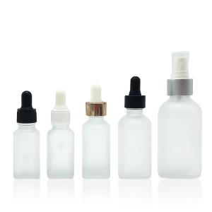 Wholesale Hanya Transparent Frosted Glass Dropper Bottles With Pipette BPA Free from china suppliers