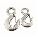S320 Stainless Steel Lifting Eye Slip Hoist Hook Hardware US Type Drop Forged