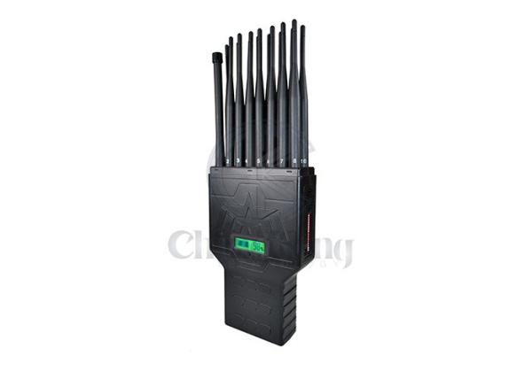 Handheld 5G Cell Phone Signal Jammer 16 Antennas Blocking Lojack WIFI GPS 3G