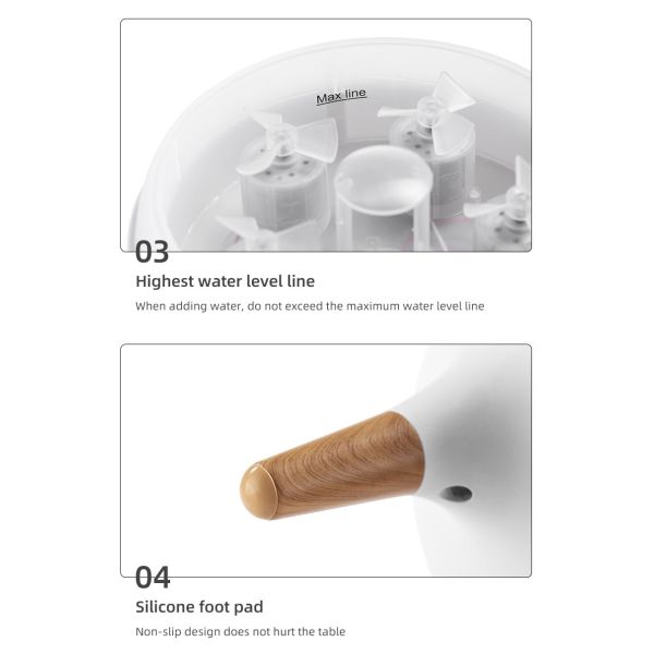 3D Simulated Flame Aromatherapy Diffuser with 250ml Capacity and Ultrasonic Technology