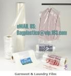 Clear poly laundry plastic roll dry cleaning bags for packing shirts,dresses,