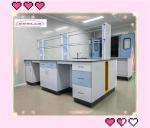 Adjustable 150cm Depth Chemistry Lab Bench With Stainless Steel Counter Tops Non
